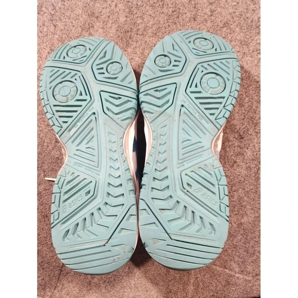 Asics GEL-Challenger Shoes Womens Size 9‎ White Teal Tennis Sneakers 1042A041